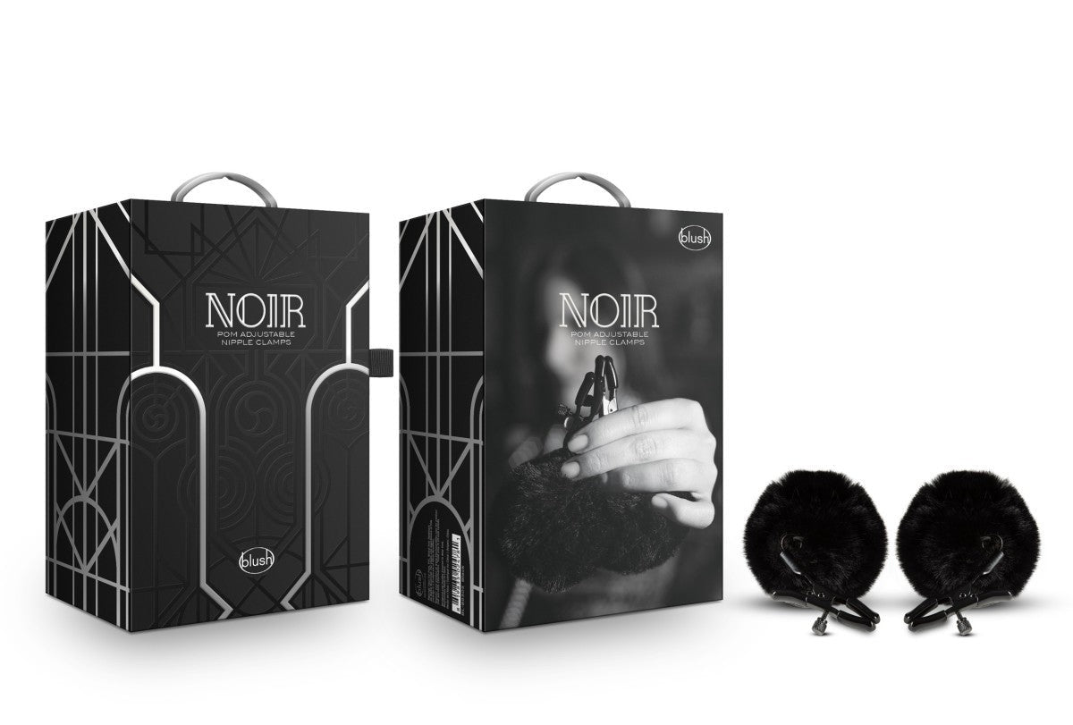 美國Blush Noir - Pom 可調式乳頭夾 - 黑色