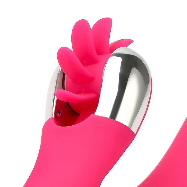 Begonia Angel – Beginner Vibrator with Windmill Tongue 初學者 風車形舌頭 G點按摩棒 – 粉红色