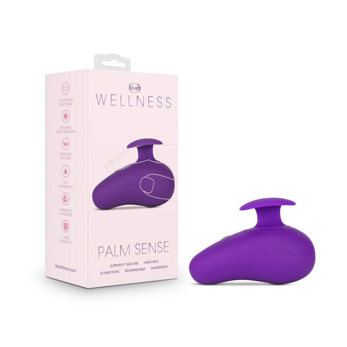 美國BlushWellness By | Palm Sense RumbleTech 紫色 UltraSilk 振動器 -