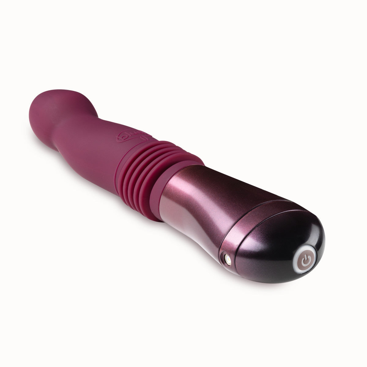美國Blush Temptasia Trixie 彎曲 G 點酒色 10 英吋長推力可充電振動假陽具