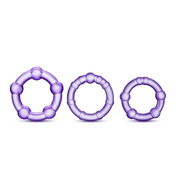 美國STAY HARD BEADED COCKRINGS 3 PACK CLEAR, BLUSH