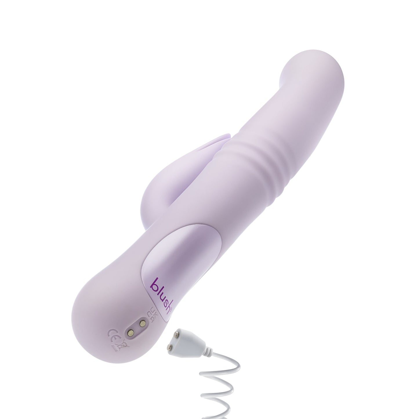 Blush | Rylee 9.25 Inch G Spot Clitoral Dual Stimulation Rabbit Vibrator In Lavender - 10 Thrusting Vibrations - Soft Silicone