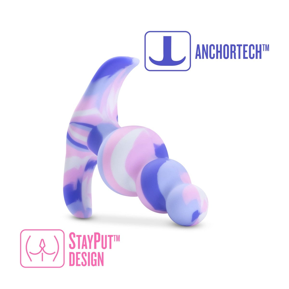 美國Blush Avant | Twilight Blue Artisan 3 英寸錐形 Stayput 肛塞-