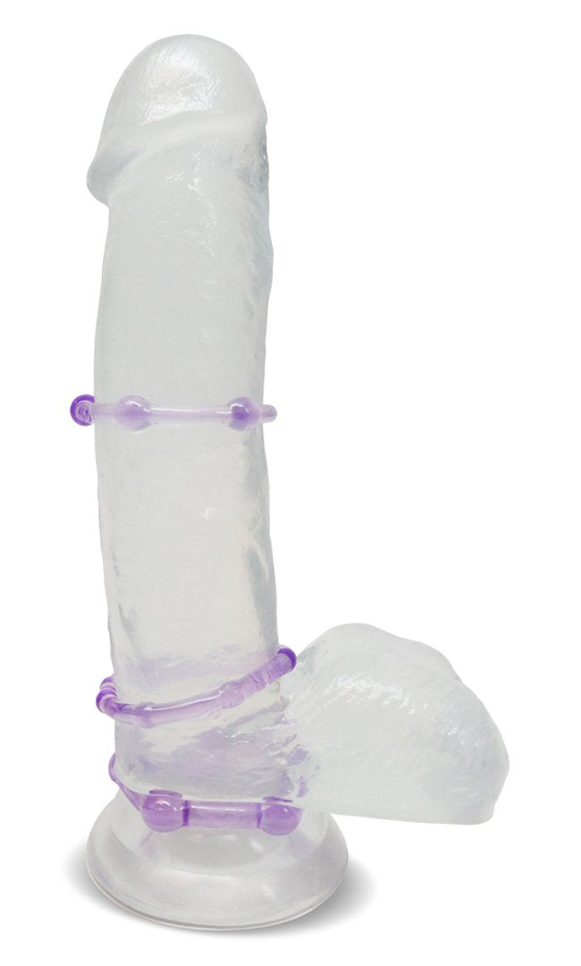 美國Blush Genuine Stay Hard Beaded Cock Rings 持久環套裝-藍色