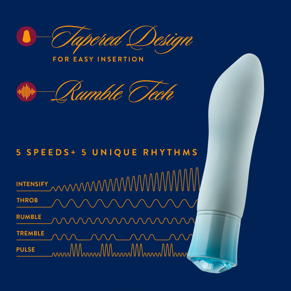 美國 Blush Oh My Gem Ardor 5.5 吋海藍寶石溫暖 G 點震動器