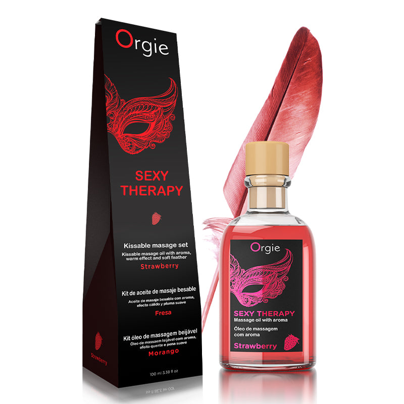 Orgie Lips Massage Kit Strawberry可食用按摩油(士多啤梨)