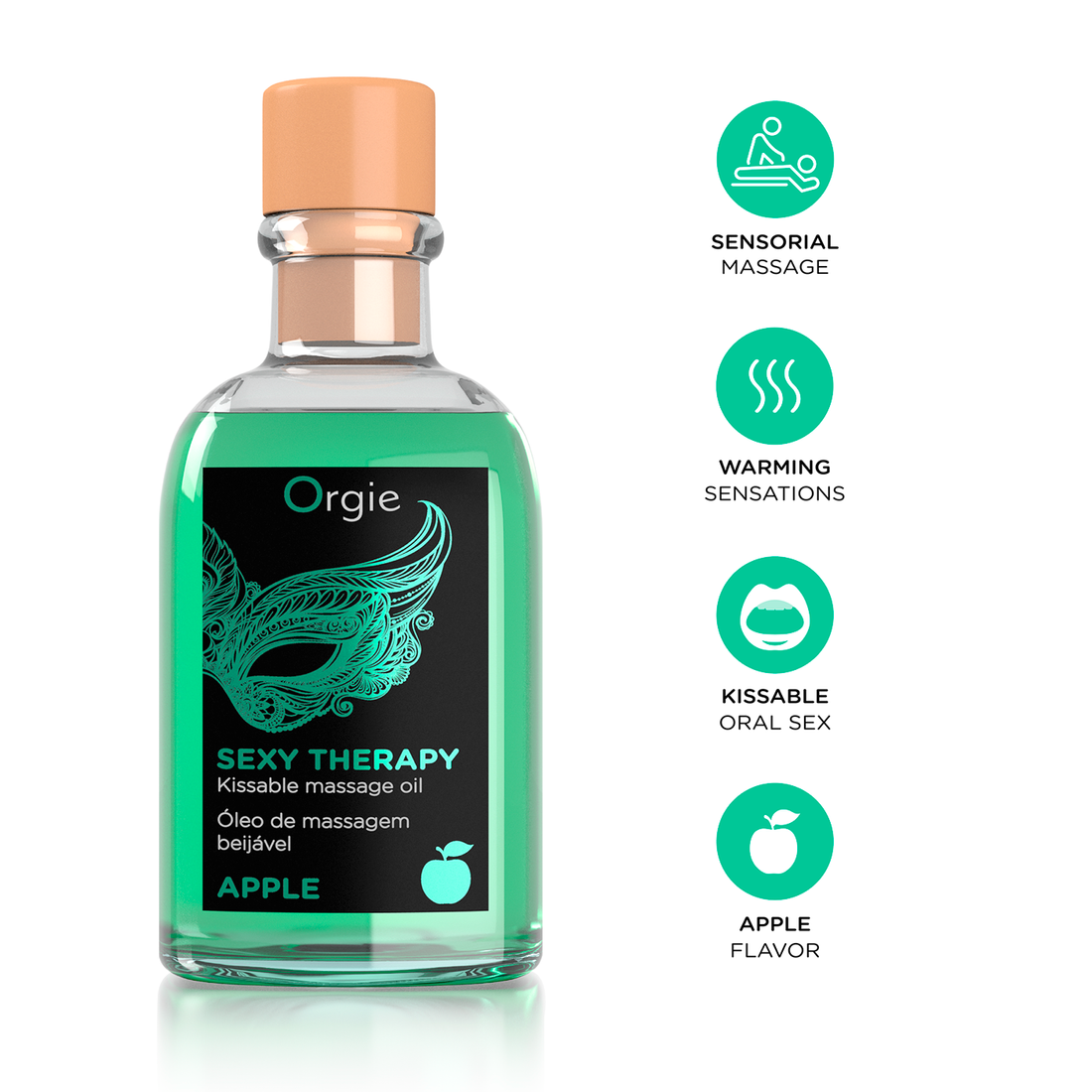 Orgie Lips Massage Kit Apple 熱感可食用按摩油(青蘋果)