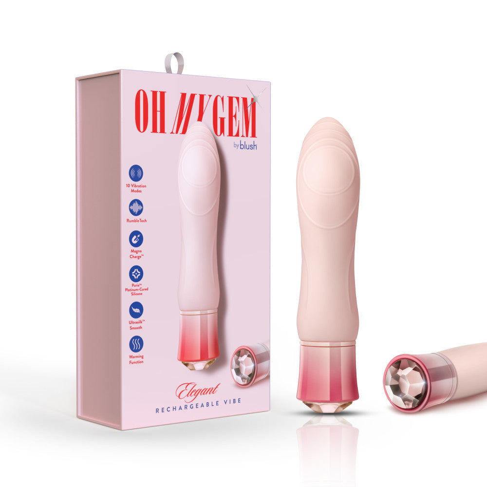 美國 Blush Oh My Gem 優雅 5.5 吋摩根石保暖 G 點震動器