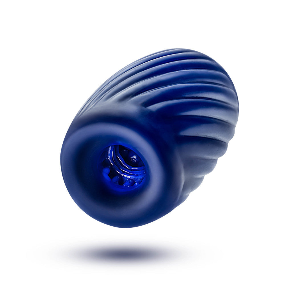 Rize! By Blush | Turbine Self-Lubricating Pocket Stroker - Made With Ultra Soft X5 Plus Material - 3 Erotic Chambers - Blue