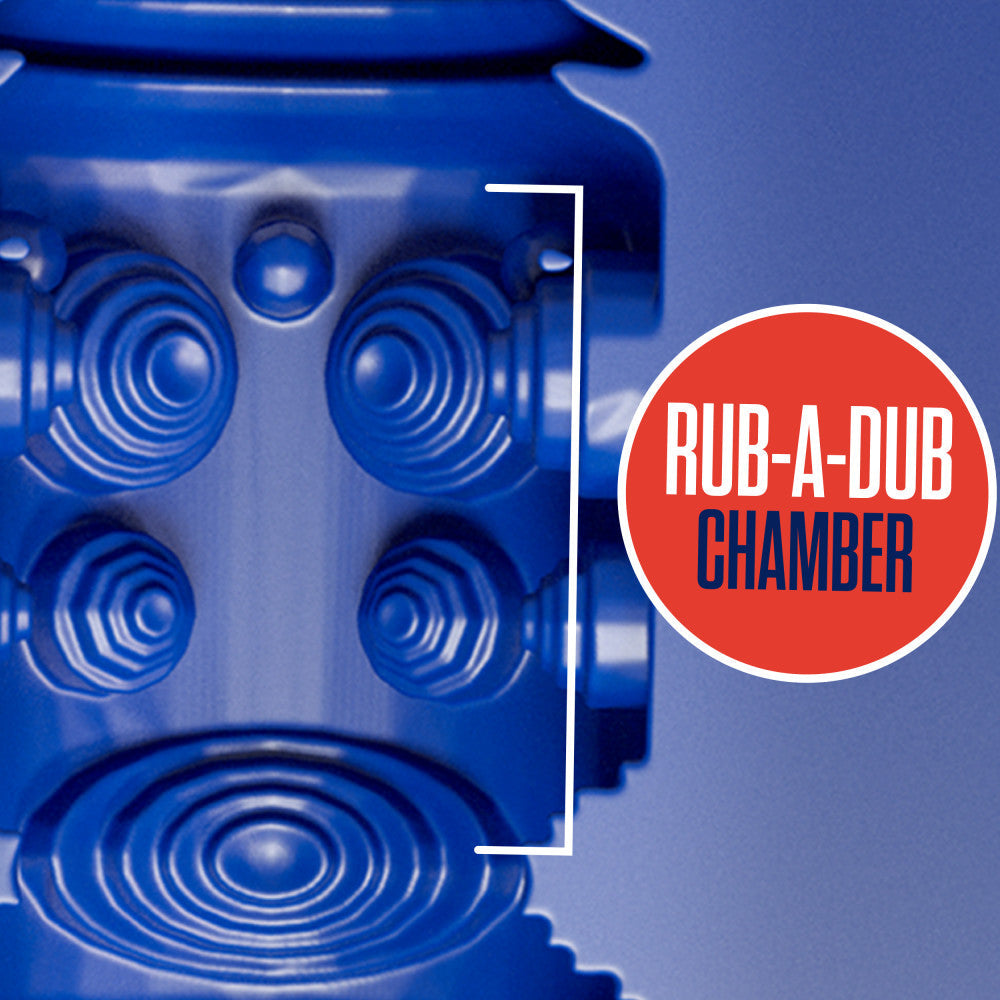 Rize! By Blush | Turbine Self-Lubricating Pocket Stroker - Made With Ultra Soft X5 Plus Material - 3 Erotic Chambers - Blue