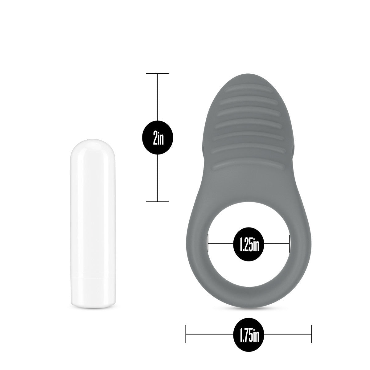 美國Blush Noje | C1 Slate: Rechargeable Vibrating Penis Ring - Made with Puria Silicone 可充電振動陰莖環 -