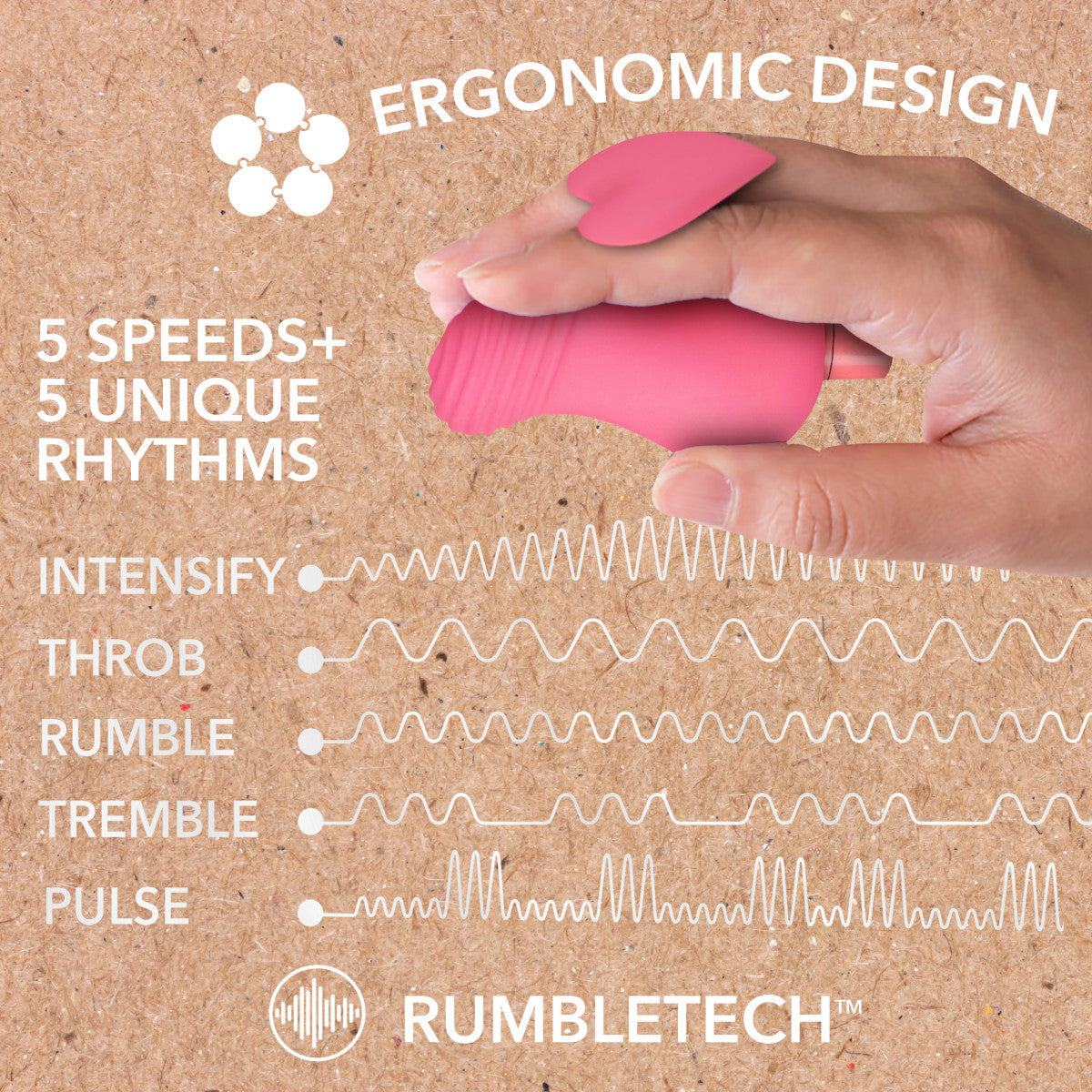 Gaia | Eco Love: Plant-Based 3" Waterproof Multifunction Powerful Vibrator in Coral - Sustainably Made with BioTouch & BioFeel 基於植物的 3 英寸防水多功能珊瑚振動器