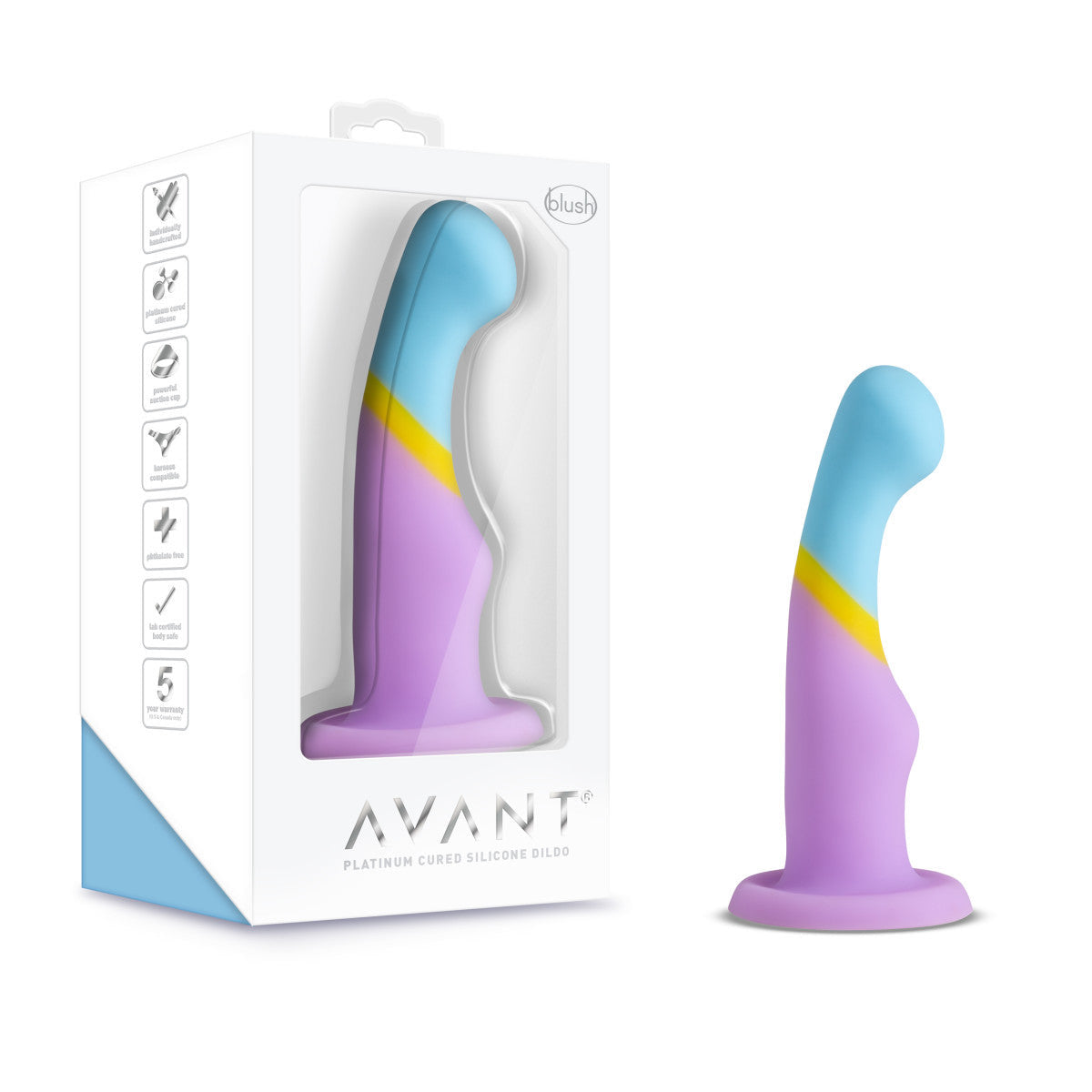 美國Blush Artisan 6 吋彎曲 P 點/G 點假陽具,帶吸盤底座