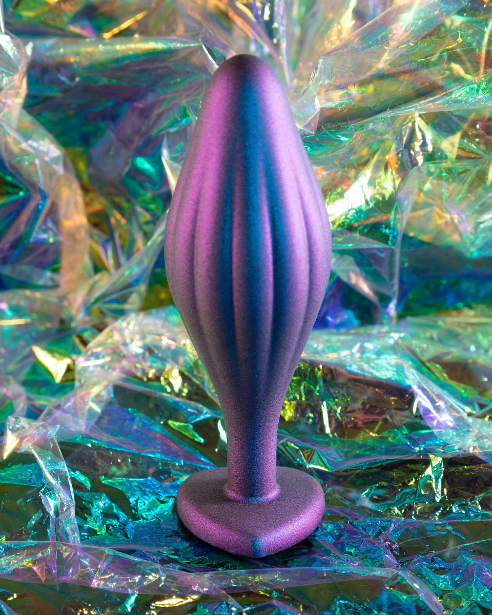 美國Blush Anal Adventures Matrix 波浪形閃亮藍寶石 4.5 吋肛門塞