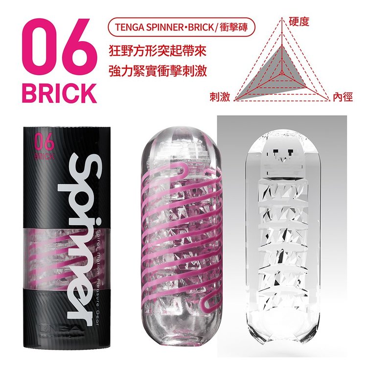 TENGA SPINNER自動迴轉旋吸的智慧杯體 06 衝擊磚