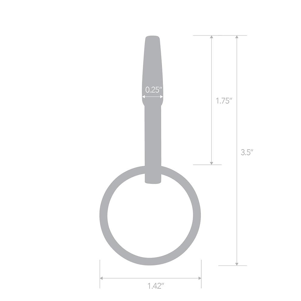 BLUELINE 金屬導管 1.75" Stainless Steel Penis Plug With Ring