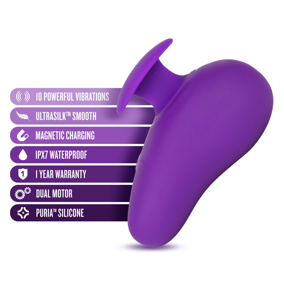 美國BlushWellness By  | Palm Sense RumbleTech 紫色 UltraSilk 振動器 -