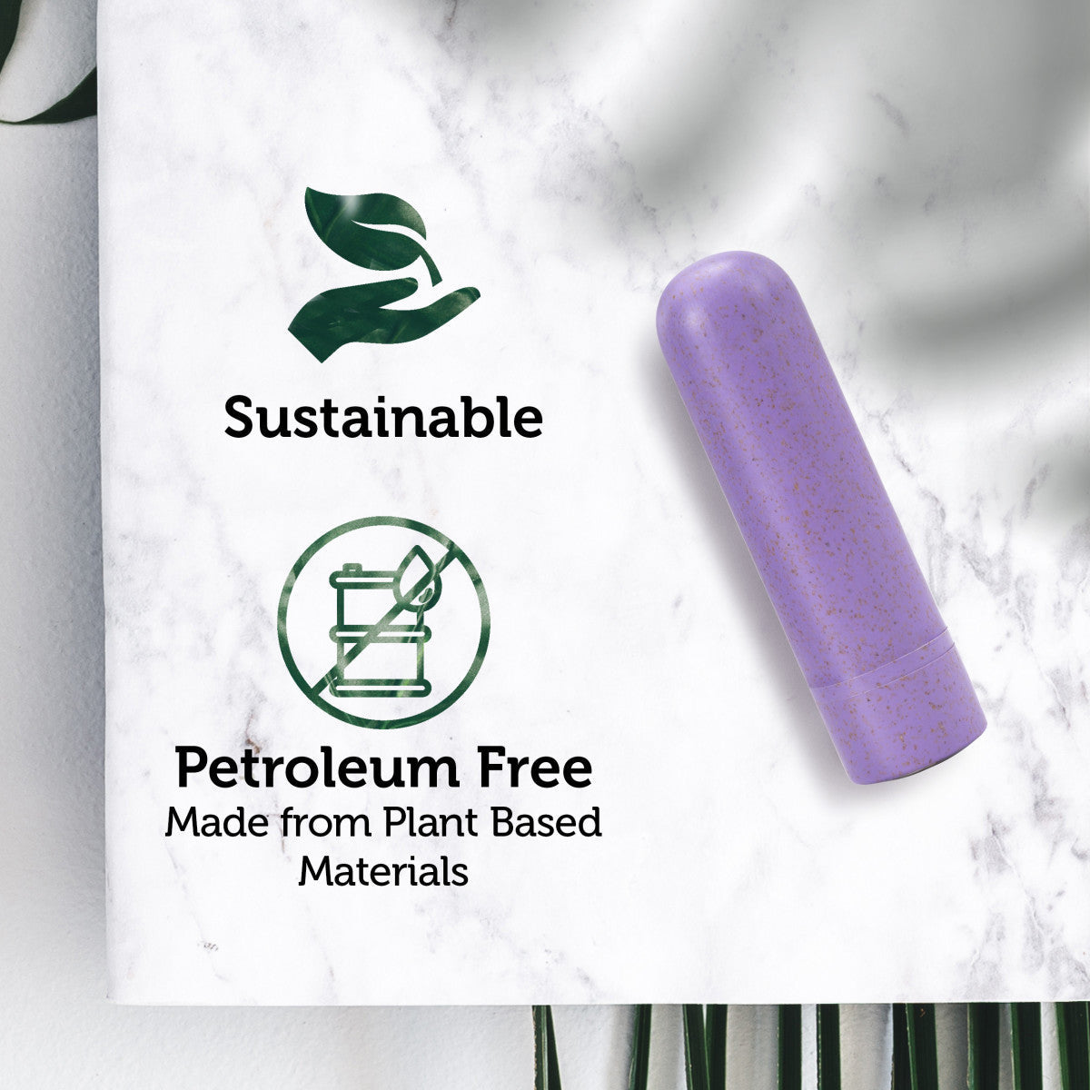 Gaia | Eco Rechargeable: Plant-Based 3" Smooth Multispeed Bullet Vibrator in Purple - 淡紫色植物基 3 英寸平滑多速子彈頭振動器