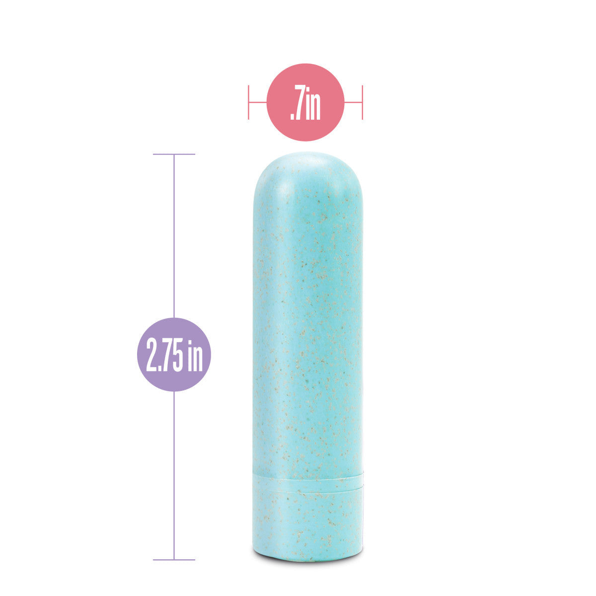 Gaia | Eco Rechargeable: Plant-Based 3" Smooth Multispeed Bullet Vibrator in Aqua - 水藍色植物基 3 英寸平滑多速子彈頭振動器