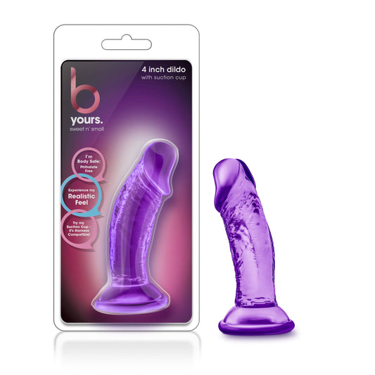 Blush B Yours Sweet n Small 4" Dildo w/Suction Cup - Purple