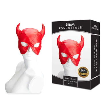 S&M Devil Horns Patent Leather Mask面罩
